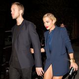 25. Januar 2014: Rita Ora und ihr Freund, der DJ Calvin Harris, kommen aus dem Nachtclub "1 Oak" in West Hollywood.