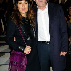 Salma Hayek und ihr Mann François-Henri Pinault sind bei Fashion-Shows immer gern gesehene Gäste, auch bei der von Gucci.