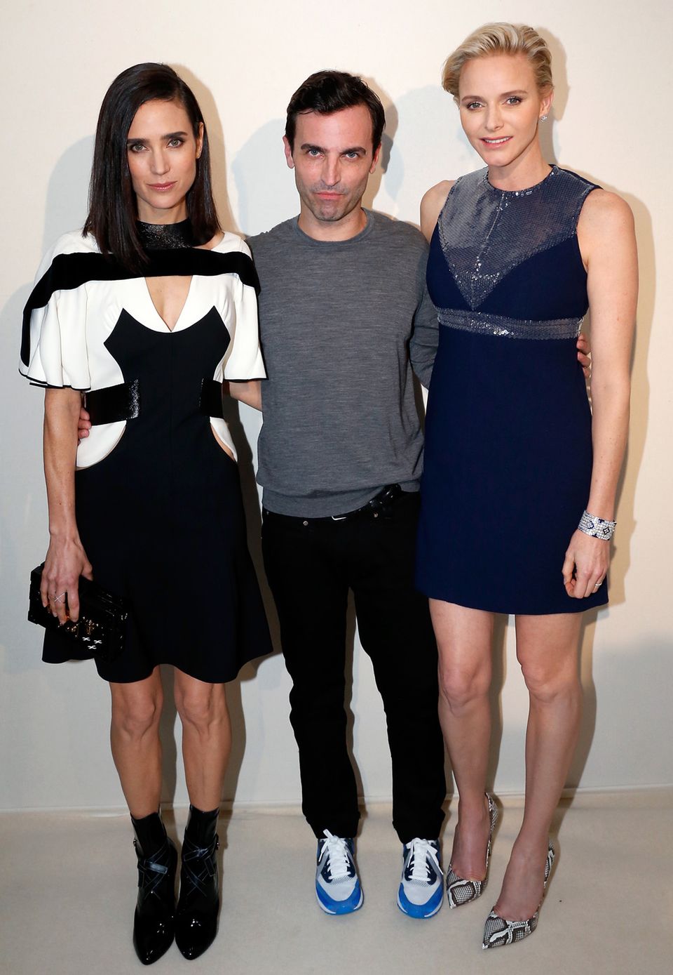 Jennifer Connelly, LV-Designer Nicolas Ghesquière und Fürstin Charlène