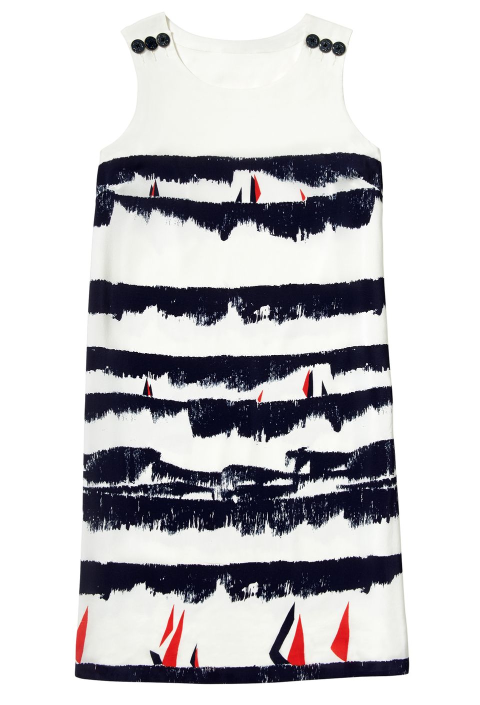 Aye-aye, Captain! Dieses Etuikleid entwarf Schauspielerin Zooey Dechanel für Tommy Hilfiger. Aus der "To Tommy, from Zooey"-Kollektion, ca. 170 Euro