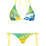 Für heiße Tage am Strand: Bikini mit Brasilien-Print von New Yorker. Beide Teile ca. 18 Euro