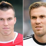 Kevin Großkreutz  2008 im Alter von 20 Jahren und 2014 mit 25