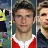 Thomas Müller  2000 im Alter von 11 Jahren, 2009 mit 20 und 2016 mit 26