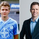 Manager Oliver Bierhoff  1986 im Alter von 18 Jahren und 2014 mit 46