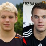 Manuel Neuer  2005 im Alter von 19 Jahren und 2014 mit 28