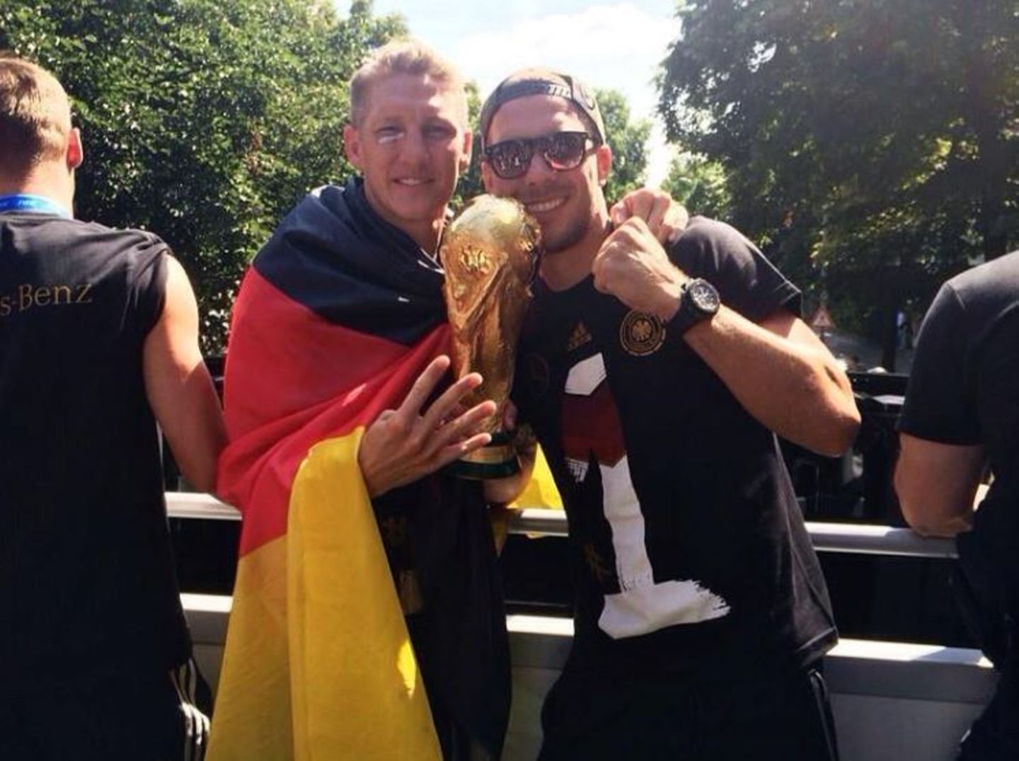 Bastian Schweinsteiger und Lukas Podolski
