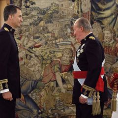 Die Zeremonie im Zarzuela Palast beginnt.