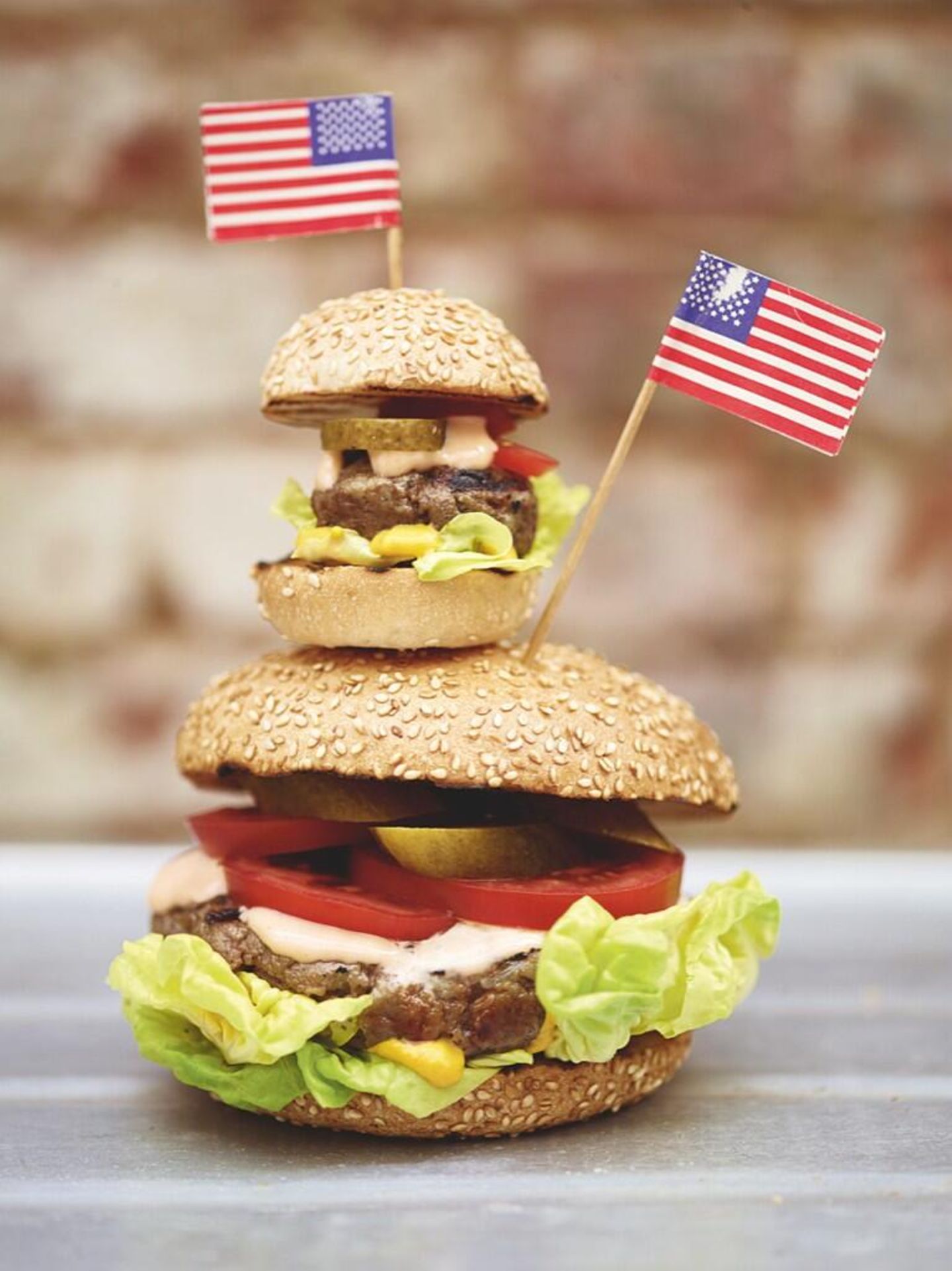 Patriotische Burger sind Jamie Olivers Rezept des Tages.