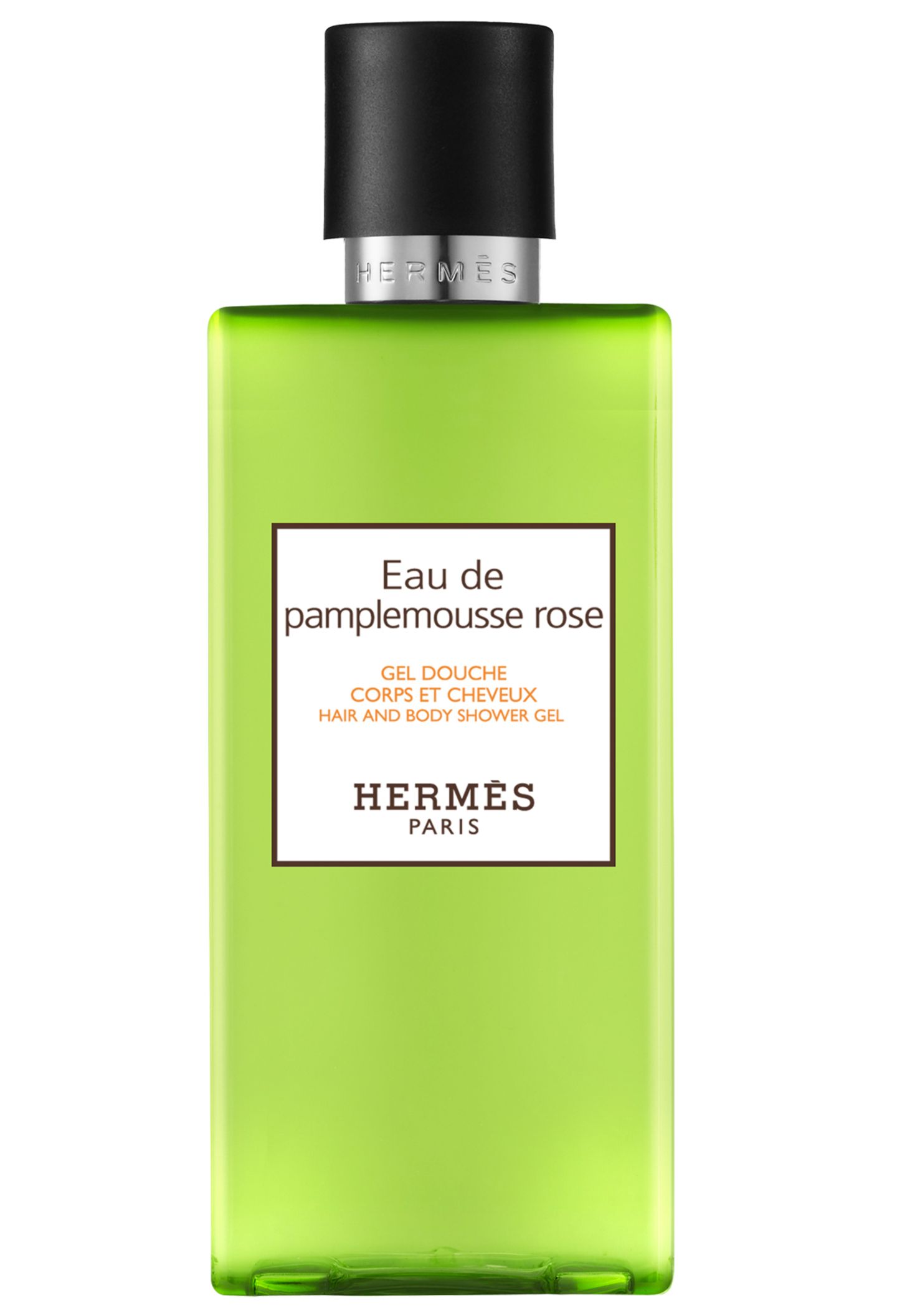 Das spritzige "Eau de Pamplemousse Rose"-Duschgel belebt die Sinne. Von Hermès, 200 ml, ca. 33 Euro