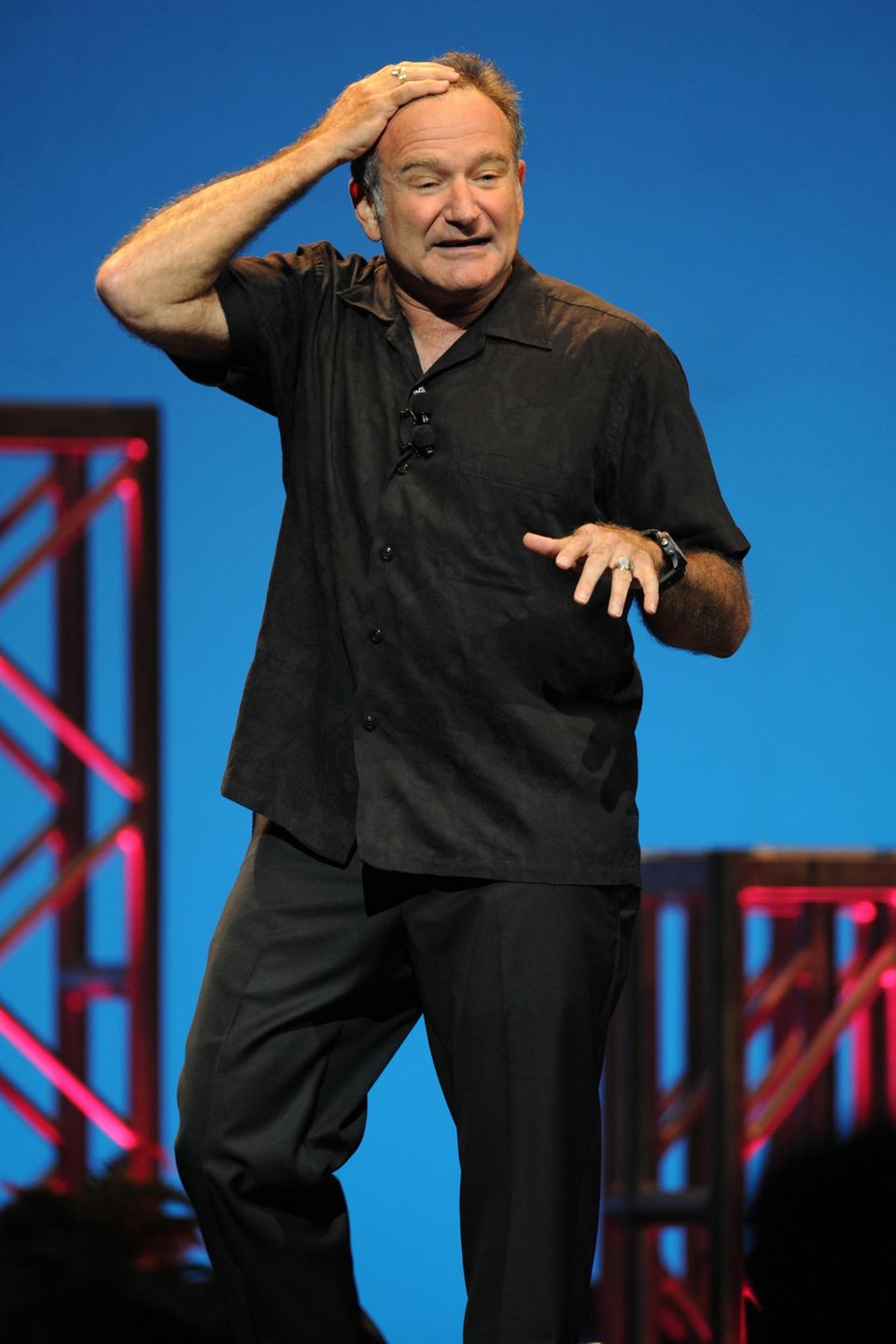 2009: Seine erste Liebe: Wie hier in Miami steht Robin Williams auch weiterhin als Stand-up-Comedian auf der Bühne. 2009: Seine erste Liebe: Wie hier in Miami steht Robin Williams auch weiterhin als Stand-up-Comedian auf der Bühne.