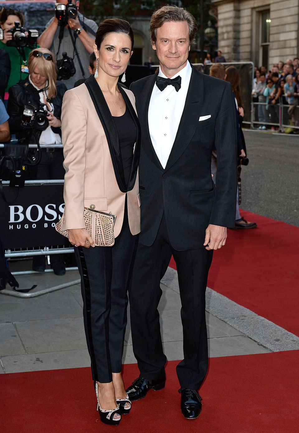 Partnerlook im Anzug: Colin Firth mit seiner Frau Livia