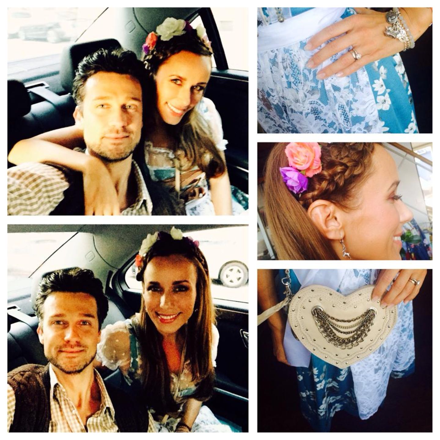 Annemarie und ihr Mann Wayne Carpendale auf dem Weg zur Wiesn.