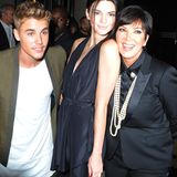 Justin Bieber, Kendall Jenner und Mama Kris Jenner sind in Posing-Laune.