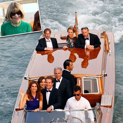 Anna Wintour, Cindy Crawford und Rande Gerber, Matt Damon und Luciana Barroso, Bono