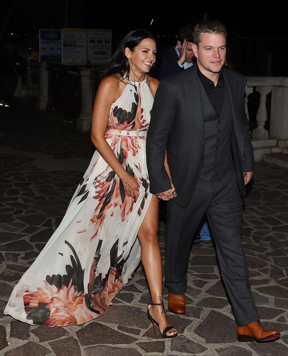 Matt Damon und seine Frau Luciana Barroso am Abend vor der Hochzeit