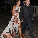 Matt Damon und seine Frau Luciana Barroso am Abend vor der Hochzeit