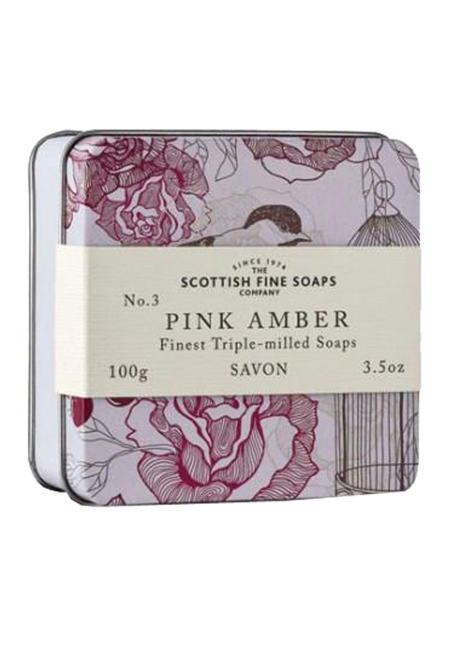 "Pink Amber Seife" von The Scottish Fine Soap Company, 100 g, ca. 9 Euro