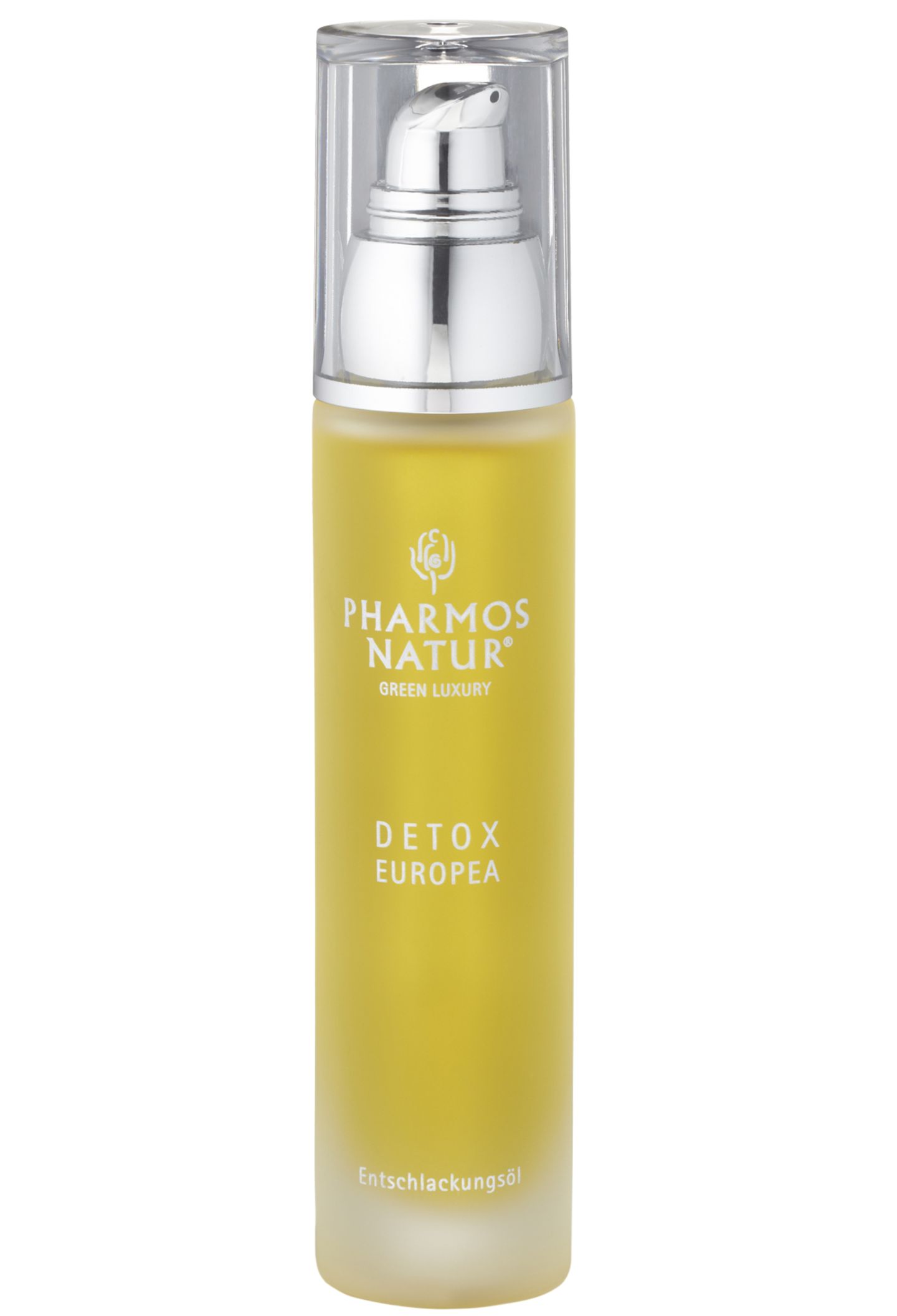 "Detox Europea" ist ein straffendes Öl für Gesicht und Körper mit europäischen Heilpflanzen. Von Pharmos Natur, 50 ml, ca. 50 Euro