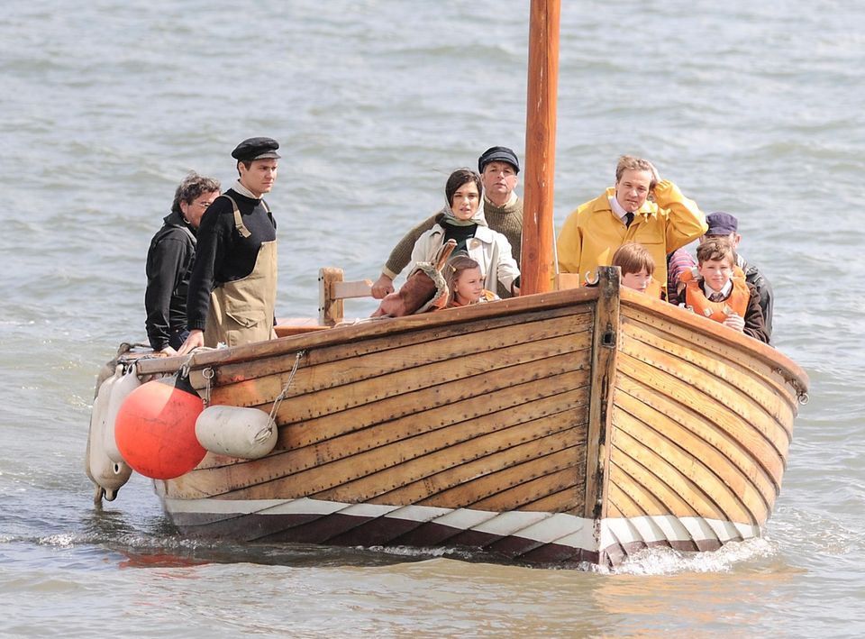 3. Juni 2015: Rachel Weisz und Colin Firth drehen in Gloucester einen Film über den Geschäftsmann und Segler Donald Crowhurst.