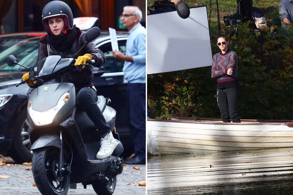 4. November 2015: Kristen Stewart steht für "Personal Shopper" in Paris vor der Kamera.