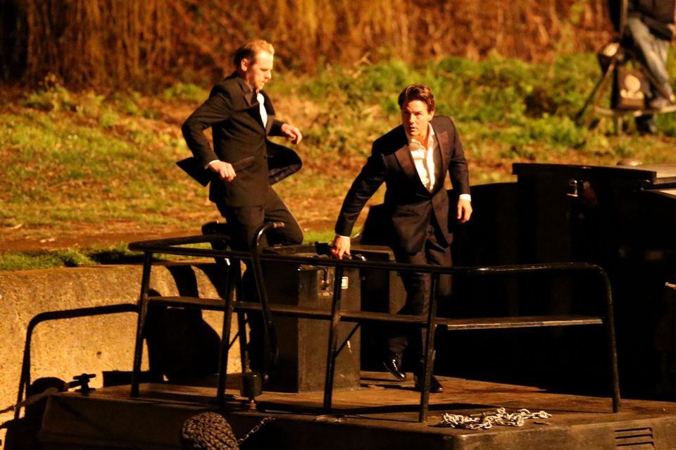 26. Januar 2015: Tom Cruise und Simon Pegg sind für den Dreh von "Mission Impossible" in aktion.