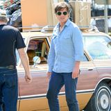 21. Mai 2015: Während Tom Cruises Dreharbeiten zum Drogen-Thriller "Mena", hat das Film-Auto plötzlich eine unverhergesehene Panne.