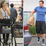 25. Oktober 2015: Arbeitsteilung trotz Scheidung: Jennifer Garner sucht die Lebensmittel aus und Ben Affleck lädt sie ins Auto.