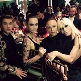 Justin Bieber, Cara Delevingne, Stella McCartney und Donatella Versace