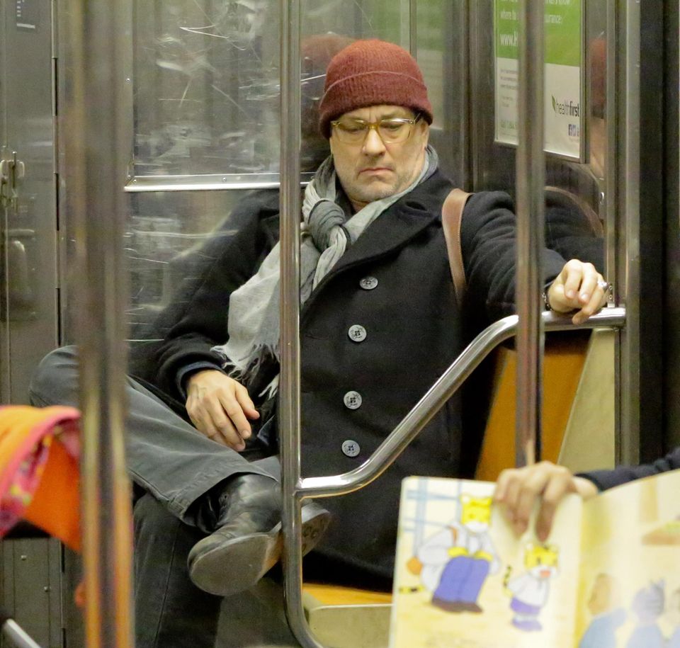 Schlaflos in New York: Auch Tom Hanks ist hin und wieder in der New Yorker U-Bahn anzutreffen.