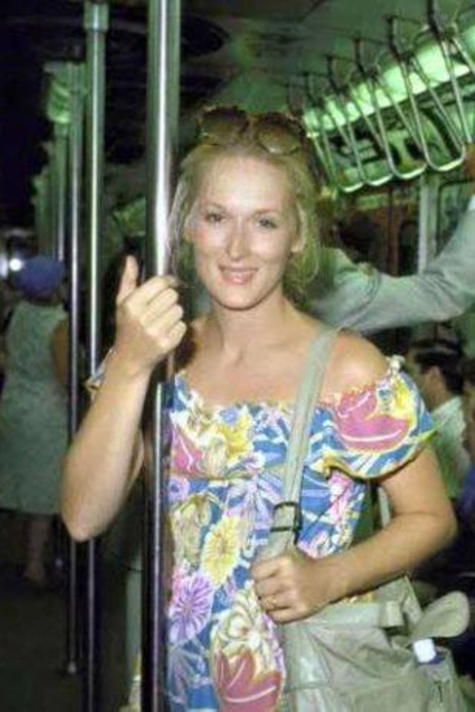 Meryl Streep sieht selbst in der U-Bahn einfach nur bezaubernd aus.