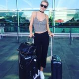 Juli 2016  Auf Wiedersehen Barcelona! Model Lena Gercke reist nun wieder Richtung Heimat, um für Olympia in Rio zu packen.