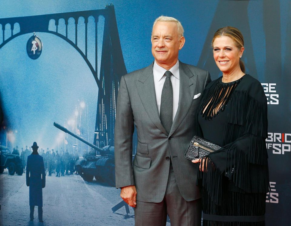 13. November 2015: Tom Hanks und seine Frau Rita Wilson feiern die Premiere "Bridge of Spies" in Berlin.