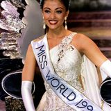 Nach dem Titel der "Miss India" konnte sich Aishwarya Rai dann 1994 auch die blaue Krone der "MIss World" aufsetzen. Kein Wunder bei diesem bildschönen Gesicht.