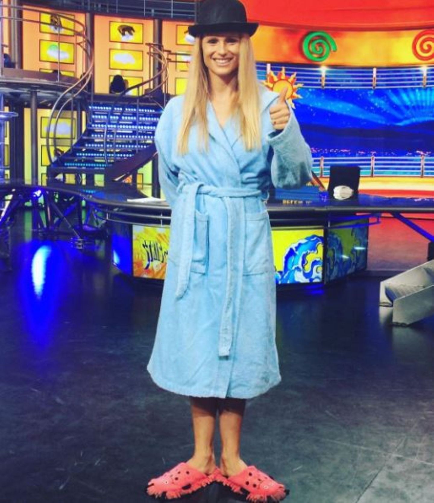 Ob Moderatorin Michelle Hunziker so die Show moderieren darf?