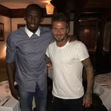 David Beckham freut sich über das Dinner mit Usain Bolt, dem schnellsten Mann der Welt.