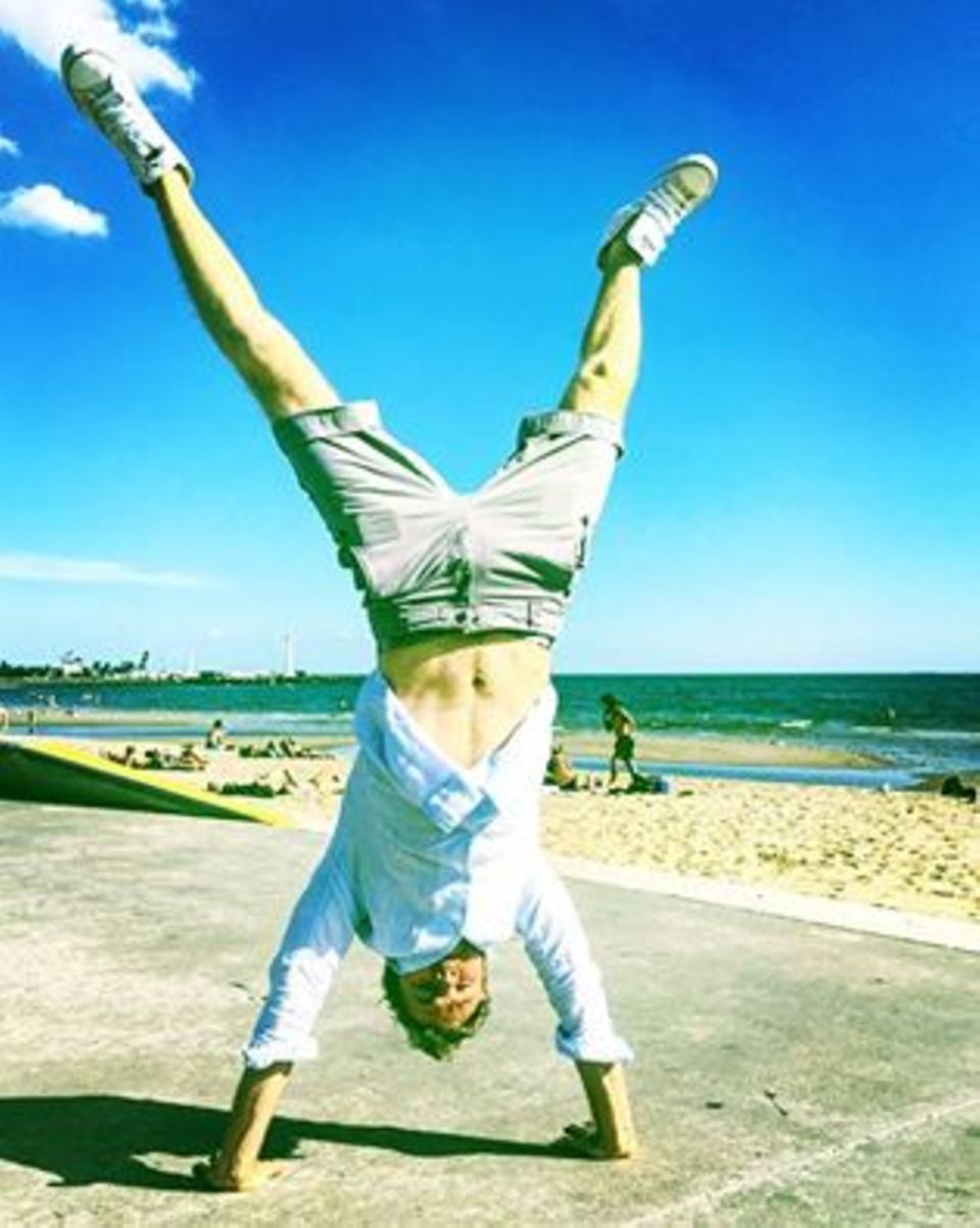 nico rosberg, australien, handstand