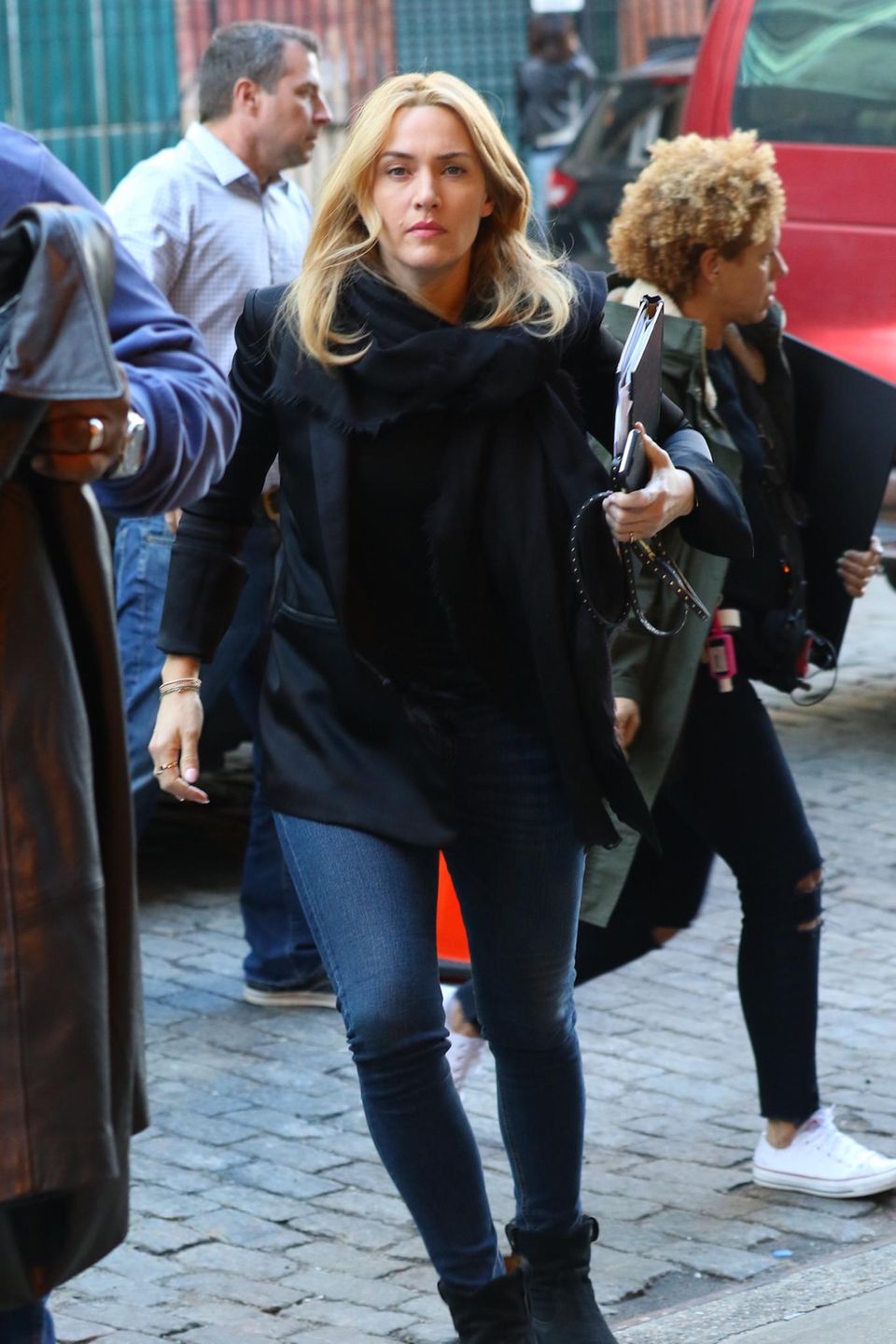 1. März 2016: Kate Winslet ist in New York auf dem Weg zu den Dreharbeiten zu ihrem neuen Film.