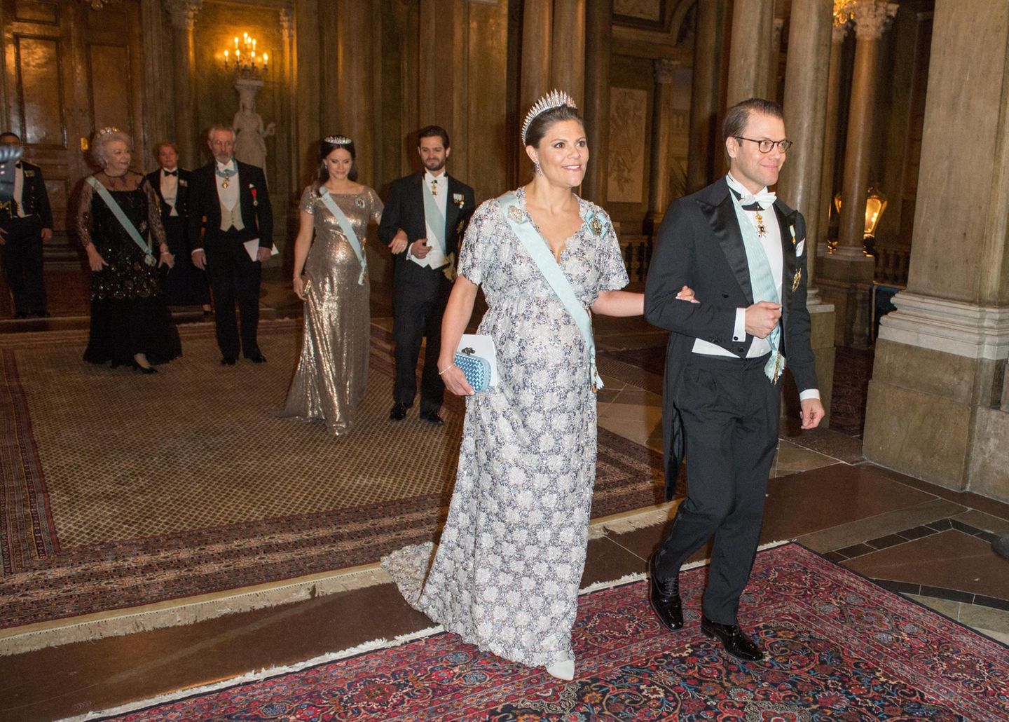 Prinzessin Victoria und Prinzessin Sofia beim Galadinner
