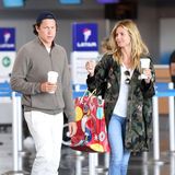 Juni 2016   Ein ganz normales Paar: Mit Kaffee in der Hand und etwas mitgenommen von der Reise, kommen Heidi Klum und ihr Freund Vito Schnabel am Flughafen in New York an.