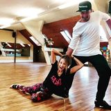 Ein bisschen Spaß muss sein: Alessandra Meyer-Wölden und Sergiu Luca trainieren für die nächste Live-Show.