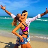 Tanztraining vor der traumhaften Strand-Kulisse Floridas: Alessandra Meyer Wölden verbindet Arbeit mit Vergnügen und trainiert mit ihrem TV-Tanzpartner Sergiu Luca in ihrer sonnigen Wahlheimat.