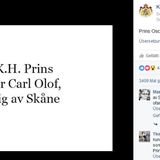 Zeitgleich veröffentlicht der Schwedische Hof auf seiner Facebookseite den Namen des Prinzen.