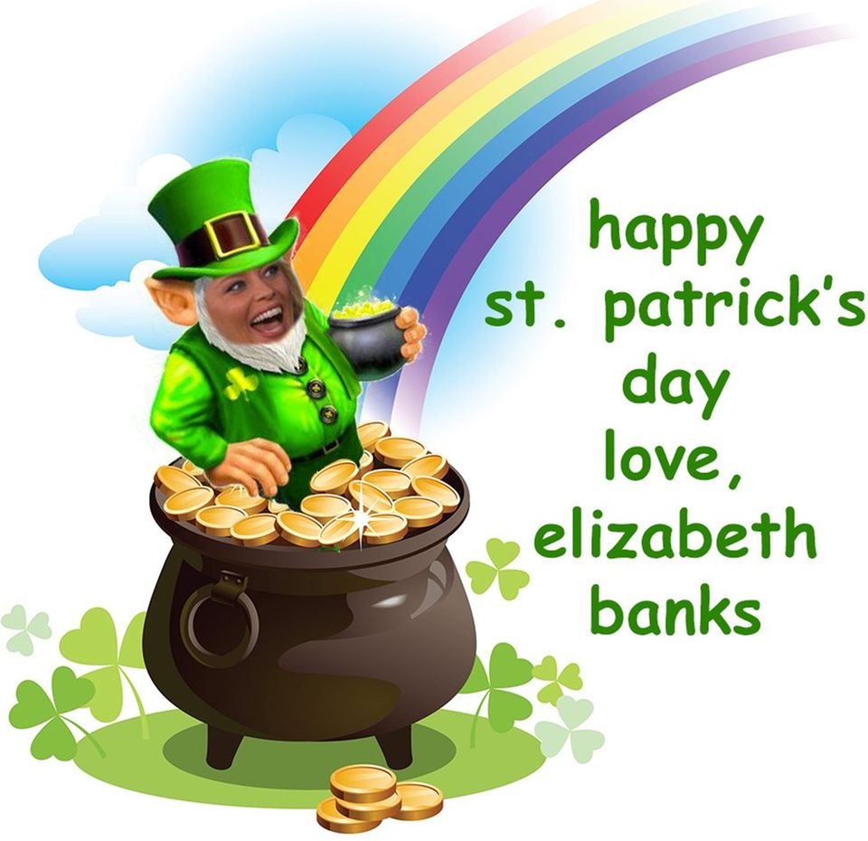 st. patrick's day, grün, feiertag, feierlichkeiten, so feiern die stars, elizabeth banks st. patrick's day, grün, feiertag, feierlichkeiten, so feiern die stars, elizabeth banks