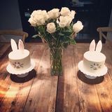Emma Roberts dekoriert ihren Esstisch mit selbst gemachten Kerzen.