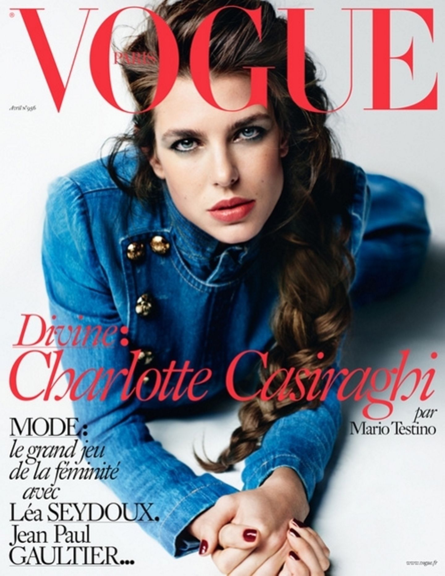 2015: Charlotte Casiraghi auf der April-Ausgabe der französischen "Vogue".