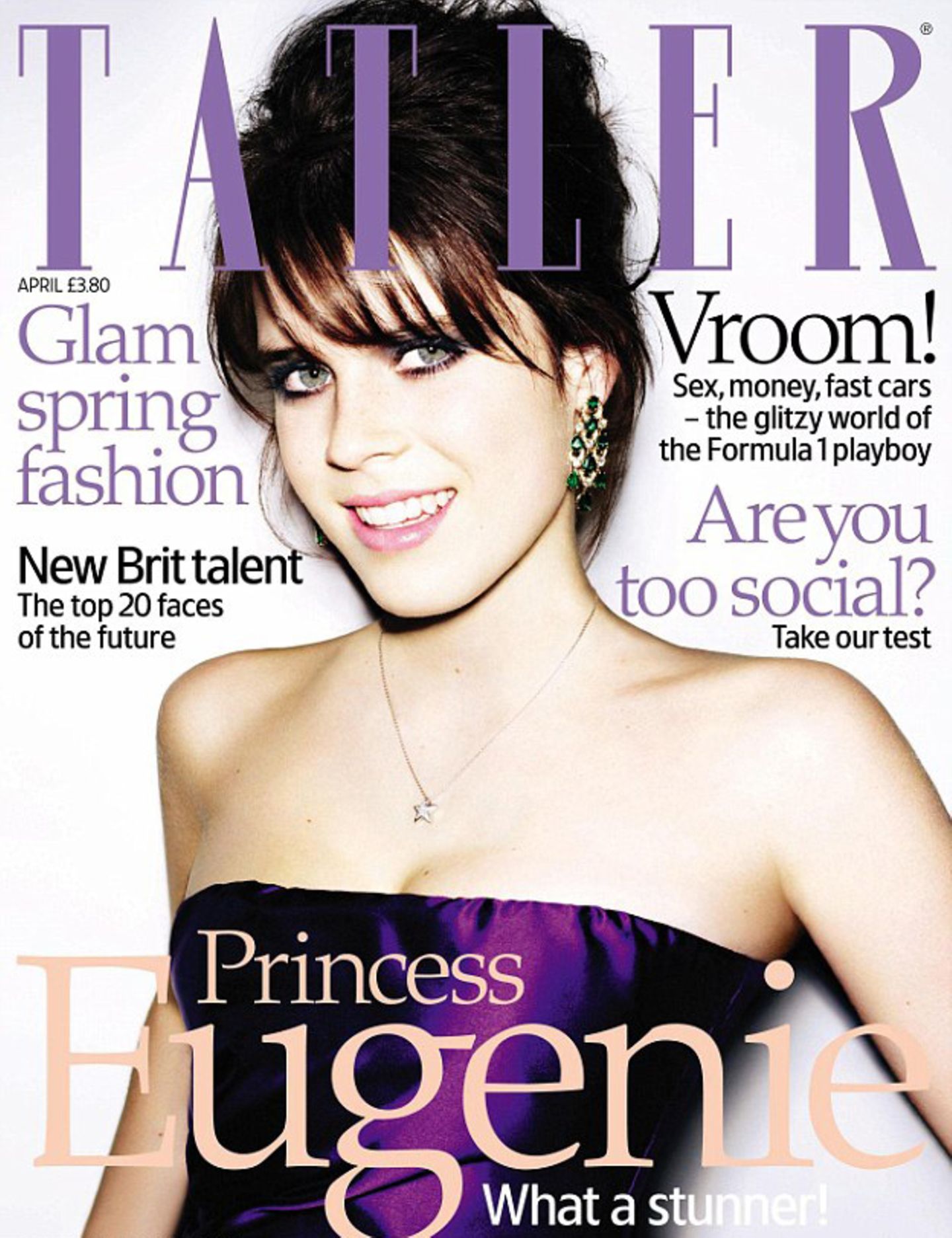 2008: Prinzessin Eugenie auf der April-Ausgabe des britischen Magazins "Tatler".