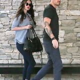 14. November 2013: Die schwangere Megan Fox und Brian Austin Green sind auf dem Weg zum Mittagessen in Los Angeles.
