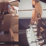 Kim Kardashian fühlt sich etwas beengt in ihrem Privatjet. Was sie wohl zu herkömmlichen Sitzplätzen in Fliegern sagen würde? Perfekt gestylt, verlässt sie die Maschine, um in Cannes zu feiern.