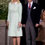 Zwei der Paten: Prinzessin Mette-Marit von Norwegen und Prinz Frederik von Dänemark.
