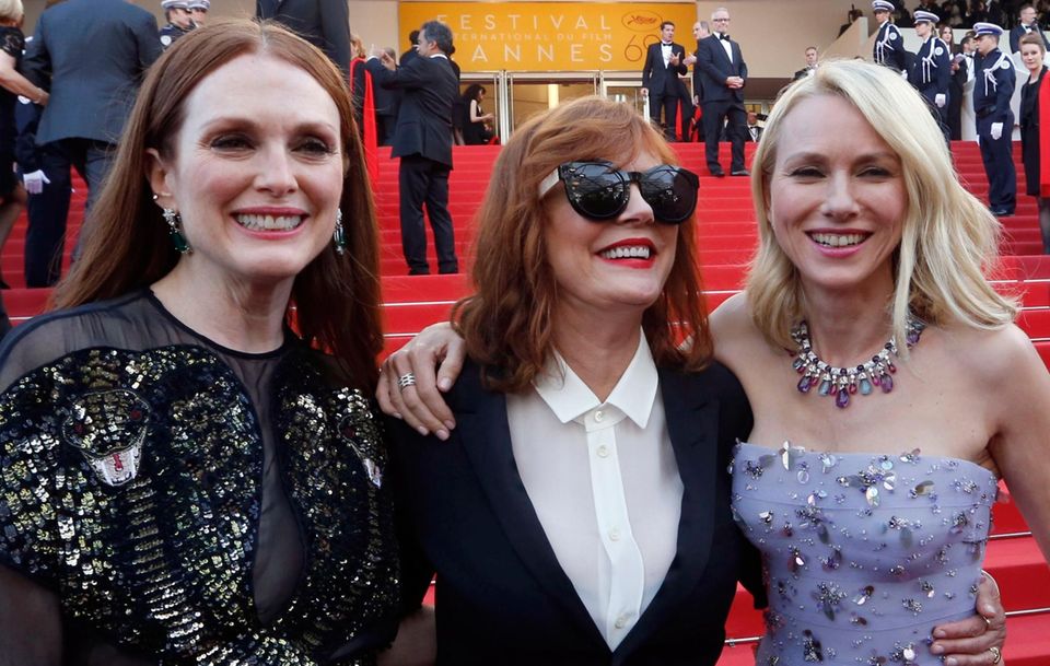 Juliane Moore, Susan Sarandon und Naomi Watts sind am Eröffnungstag bester Laune.